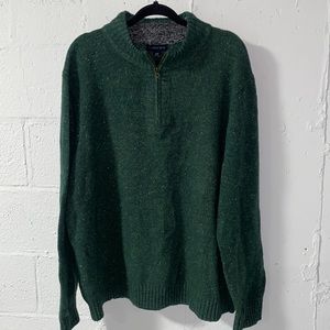 Land’s End Dress-Casual Quarter Zip Green Size XXL